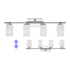 Designers Fountain Dakota 4-Light Bathroom-Lighting Fixture, Chrome