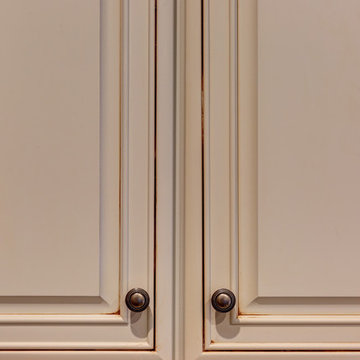 Metallic, Venetian Plaster, Wallpaper & Custom Farmhouse Cabinet Painting