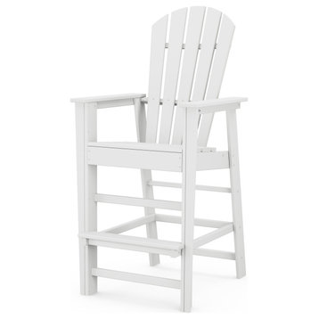 Polywood South Beach Bar Chair, White