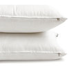 White Art Silk 20"x26" Lumbar Pillow Cover Set of 2 Plain & Solid - White Luxury