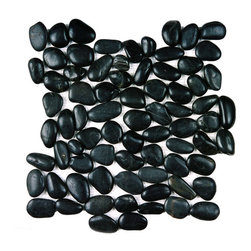 Polished Black Pebble Tile - Products