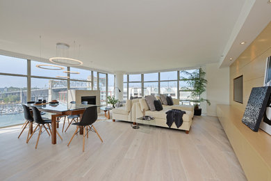 Inspiration for a contemporary living room remodel in Vancouver