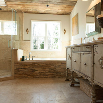 Earth Tone Master Bath
