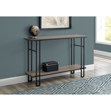 48"L Accent Console Table with Metal Frame - Dark Taupe,Black
