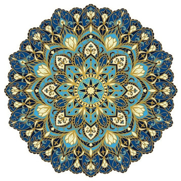 Cosmic Bliss Mandala Porcelain Swimming Pool Mosaic 11"x11"