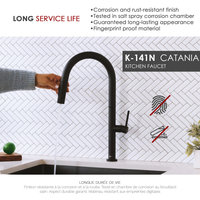 STYLISH Kitchen Sink Faucet Single Handle Pull Down Dual Mode Stainless Steel