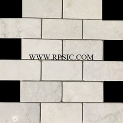SWT-32 CREMA MARFIL 2X4 TUMBLED - Mosaic Tile