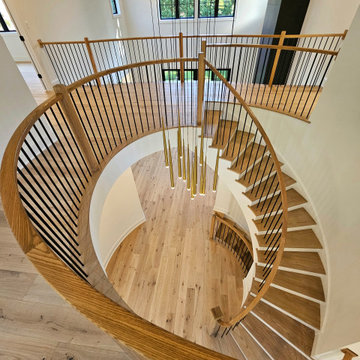 Project #110 | Beautiful Curved Staircase with Circular Balcony
