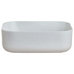 Alice Ceramica - Unica Rectangular Vessel Sink, 50x37 cm - Simple shapes and harmonious lines come together in the Unica Rectangular Vessel Sink. Characterised by its smooth, round corners, the vessel sink is a charming addition to a contemporary bathroom. A young company who pride themselves on creativity and ambition, Alice Ceramica crafts all their products in the hills north of Rome.
