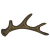 Antique Bronze Cast Iron Rustic Deer Antler Drawer Pull Cabinet Handle Set of 6