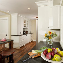 kitchen with black granite