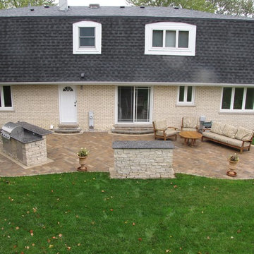 Darien, IL Paver Patio, TV Stand and Grilling Station