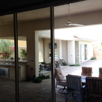 Palm Springs home - film applied on left side