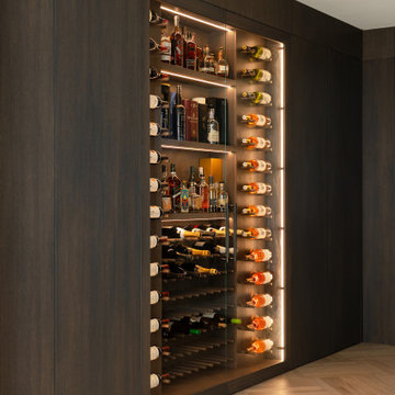 Bespoke wine cabinet and hallway storage