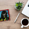 4x4" Black Poodle Dog Art Tile Ceramic Drink Holder Coaster