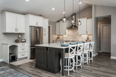 Example of a beach style kitchen design in Other