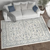 Tessie Traditional Floral Cream Rectangle Area Rug, 7.6'x10'