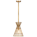 Z-Lite - Alito One Light Mini Pendant, Rubbed Brass - Indulge in a love of industrial aesthetics with a light fixture styled to deliver casual easygoing personality in a targeted space. This mini-pendant from the Alito collection offers a warm rubbed brass finish iron frame creating a geometric silhouette and a cage-style wire design. A matching down rod and canopy offer palette consistency and a luscious look to punctuate any space.