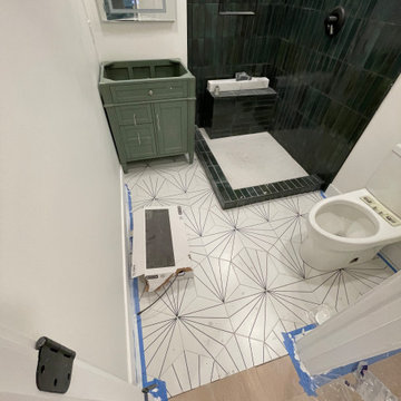 Refreshing Greens and Stylish Tiles