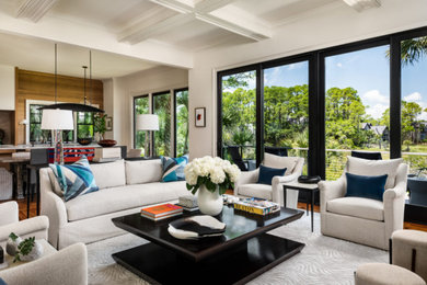 Living room - transitional living room idea in Charlotte