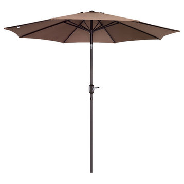 Villacera 9' Outdoor Patio Umbrella, Brown, Without Base