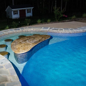 Golden Sparkle Granite Pool Bar