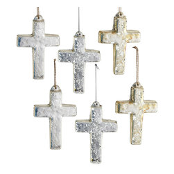 LUCID GLASS CROSS ORNAMENTS - NEW - Christmas Ornaments