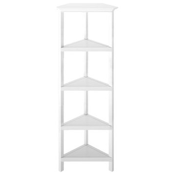 60" Bookcase With 2 Shelves In White
