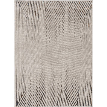 KAS Inspire 7504 Parker Vintage and Distressed Rug, Ivory and Gray, 9'10"x13'2"