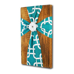 Makarios Decor - Fabric Cross, Chain Jade - Wall Accents