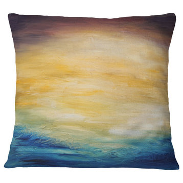 Abstract Water Sunset Abstract Throw Pillow, 16"x16"