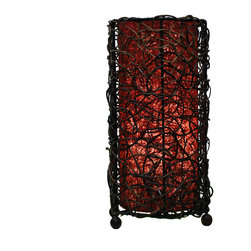 Eangee Home Designs Durian Table Lamp | Red - Table Lamps