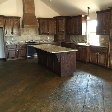 Concrete Flooring - Rustic Wood Plank pattern
