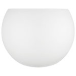 Livex Lighting - Livex Lighting 1 Light White Wall Sconce - The clean and crisp Piedmont 1-light half moon sconce makes a contemporary statement with the smooth curve of its white finish shade.