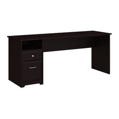 houzz home office desk with 3 file drawers reversible