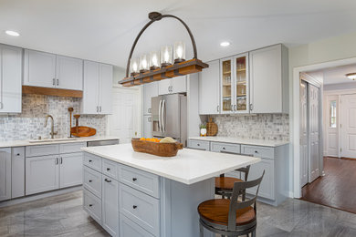 Example of a trendy kitchen design in Philadelphia