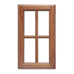 Sierra with French Lites Cabinet Door from CabinetNow.com shown in Walnut - Kitchen Cabinetry