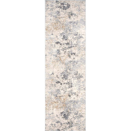 Nuloom Chastin Modern Abstract Area Rug, Beige 2'x8'