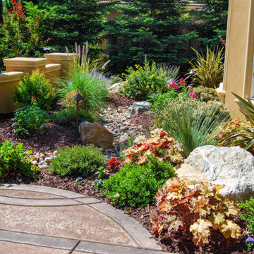 Mediterranean Style Front Yard in Roseville