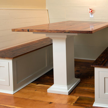 Reclaimed Heart Pine built-in Kitchen Table
