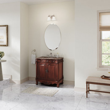 The Adelaide Bathroom Vanity, Brown, 32", Single Sink, Freestanding