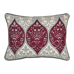Shadow Burgandy Pillow - Decorative Pillows