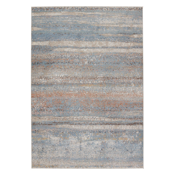 Vibe by Jaipur Living Devlin Abstract Area Rug, Blue/Tan, 5'3