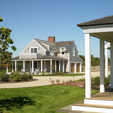 Surfside - Shingle Exterior & Porch - Custom Home - Nantucket, MA