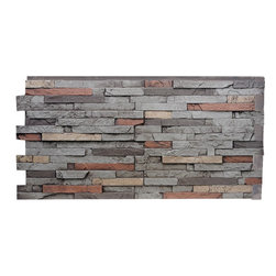 145-MESA STACKED SLATE WALL PANEL - 24"H - Wall Panels