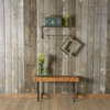 Modern Industry Reclaimed Wood Bench-Thick, 84"