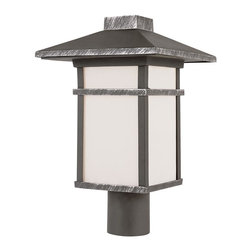 Trans Globe Lighting - Trans Globe Lighting 40025 BK Outdoor Post Light Craftsman Outdoor - Post Lights