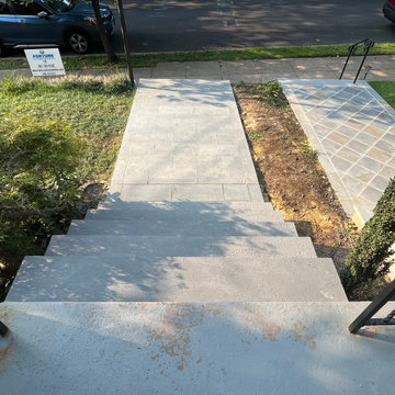 Running Bond Blue & Diamond Pattern Full Color Flagstone Walkways- Tenleytown DC
