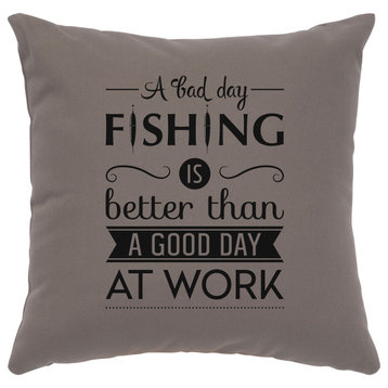 Image Pillow 16x16 Fishing Day Cotton Chrome