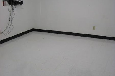 Before and After Floor Stripping and Waxing
